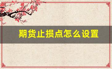 期货止损点怎么设置(期货止损参数设置)_https://www.fzdzcxj.com_创业板_第1张