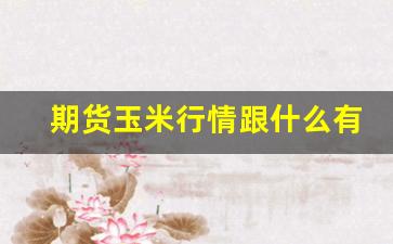 期货玉米行情跟什么有关(玉米期货分析)_https://www.hbxfywj.com_基金知识_第1张