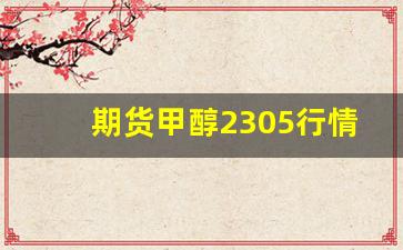 期货甲醇2305行情最新消息(期货甲醇2201最新行情)_https://www.xzdzcjn.com_创业板_第1张