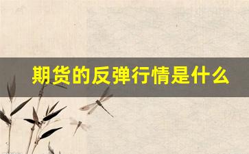 期货的反弹行情是什么意思(期货里的反弹什么意思)_https://www.gdbxwh.com_抖音快手_第1张