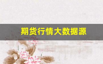 期货行情大数据源(期货大数据分析系统)_https://www.senxinmaoyi.com_物流查询_第1张
