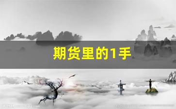 期货里的1手(期货里的手续费是税费)_https://www.wanyuyiyao.com_北交所_第1张