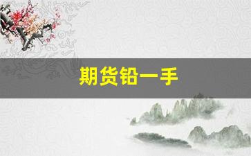 期货铅一手(期货铅价格走势图)_https://www.xzdzcjx.com_上交所_第1张