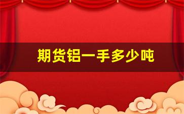 期货铝一手多少吨(期货铝一手是多少钱)_https://www.fzdzcxj.com_北交所_第1张