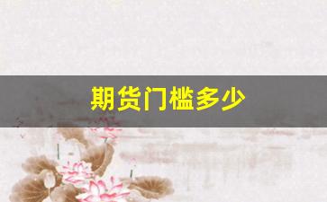 期货门槛多少(期货需要50万门槛吗)_https://www.dcjwmf.com_郑商所_第1张