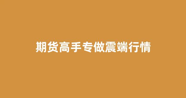 期货高手专做震端行情(期货震荡行情怎么做交易)_https://www.ljyuan-tech.com_深交所_第1张