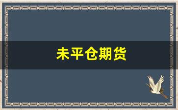 未平仓期货(期货未平仓合约量怎么看)_https://www.gfdzclz.com_北交所_第1张