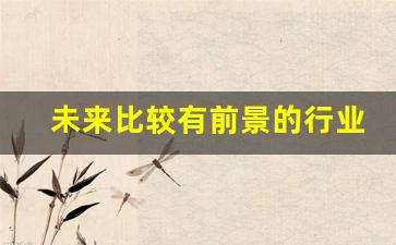 未来比较有前景的行业(未来比较有前景的行业男孩有哪些)_https://www.nalian8.com_科创板_第1张