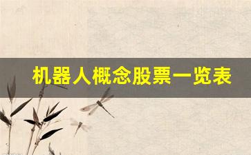 机器人概念股票一览表最新(机器人概念的股票)_https://www.eamstsz.com_北交所_第1张