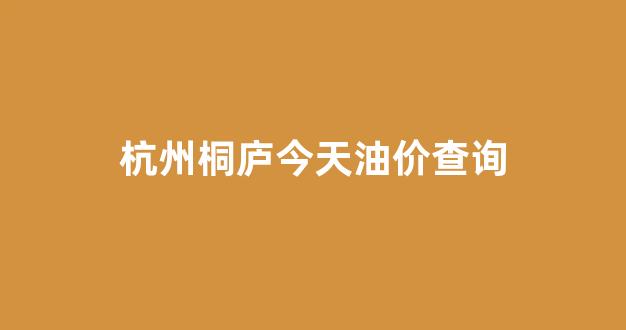 杭州桐庐今天油价查询_桐庐加油优惠的加油站