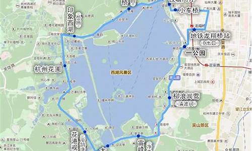 杭州西湖旅游路线示意图最新版_杭州西湖旅游路线示意图最新版图