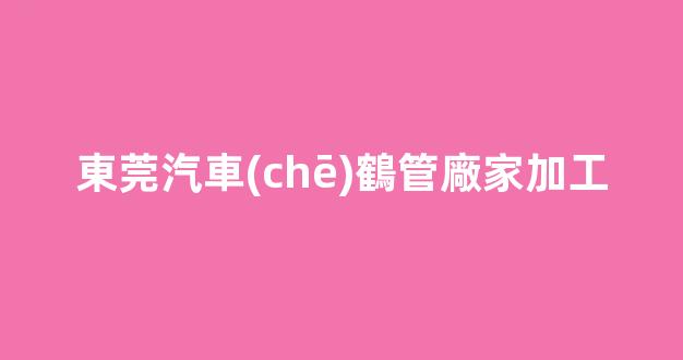 東莞汽車(chē)鶴管廠家加工(東莞汽車(chē)靠墊廠家)(1)