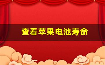 查看苹果电池寿命(怎么查看苹果电池寿命)_https://www.jumanxin.com_科创板_第1张