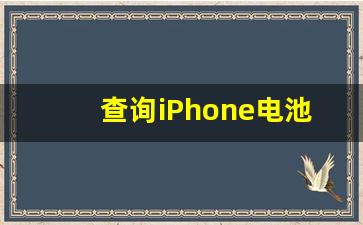 查询iPhone电池容量(查看iphone电池)_https://www.eamstsz.com_上交所_第1张