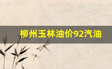 柳州玉林油价92汽油-广西玉林市今天油价