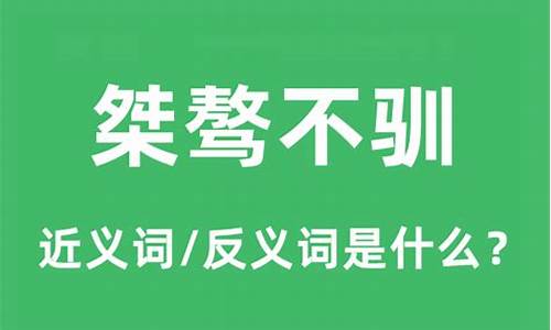 桀骜不驯造句和意思是什么含义_桀骜不驯造句和意思是什么含义呀