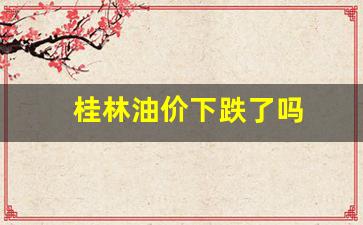 桂林油价下跌了吗-桂林油价今日价格