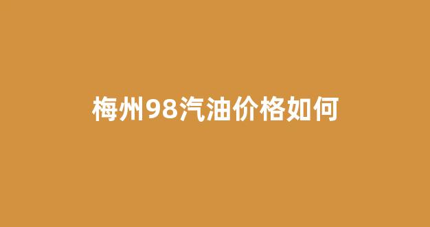梅州市92号汽油价格_梅州98汽油价格如何