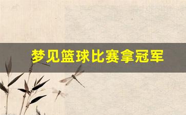 梦见篮球比赛拿冠军-梦见篮球比赛拿冠军啥意思