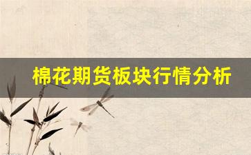 棉花期货板块行情分析报告(棉花期货基本面分析报告)_https://www.erdeww.com_期货资讯_第1张
