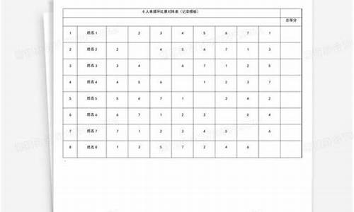 棋类16人单循环对阵表-单人棋规则