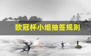 欧冠杯小组抽签规则-欧冠小组赛抽签规则百度百科