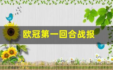 欧冠第一回合战报-欧冠第一回合战报分析