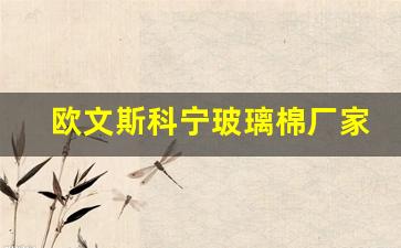 欧文斯科宁玻璃棉厂家销售部(欧文斯玻璃棉生产厂家)_https://www.jumanxin.com_创业板_第1张