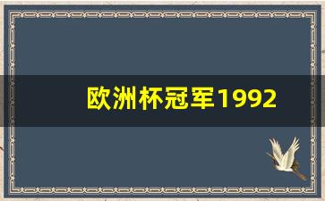 欧洲杯冠军1992-欧洲杯冠军预测分析