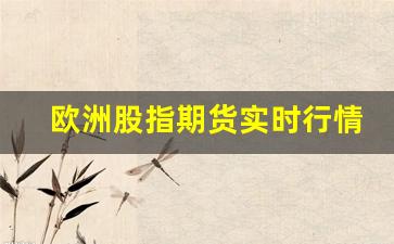 欧洲股指期货实时行情(美国股指期货实时行情走势图)_https://www.erdeww.com_期货资讯_第1张