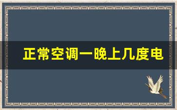 正常空调一晚上几度电-正常空调一晚上大概几度电