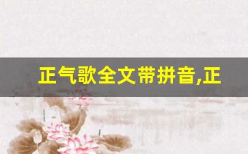 正气歌全文带拼音,正气歌讲了什么,正气歌经典句子-第1张图片-我的生活随想