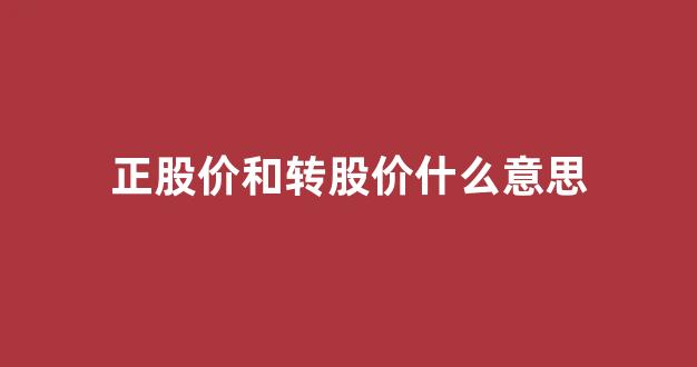 正股价和转股价什么意思(正股价与转股价的区别)_https://www.syklpowerbike.com_上交所_第1张