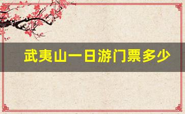 武夷山旅游一日游怎么玩-武夷山一日游门票多少钱
