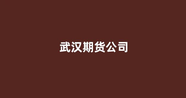 武汉期货公司(武汉期货公司排名榜)_https://www.xzdzcjn.com_深交所_第1张