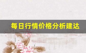 每日行情价格分析##建达期货直播间（深度解读和分析获取市场动态信息）_https://www.ljyuan-tech.com_科创吧_第1张