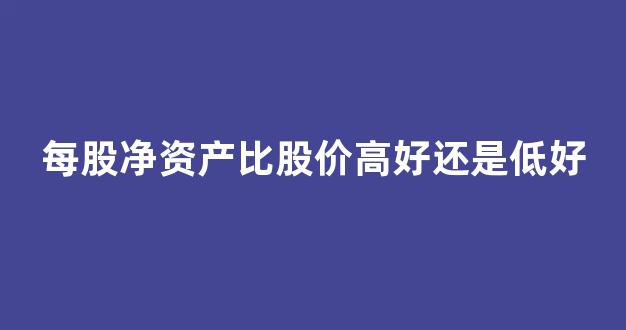每股净资产比股价高好还是低好(股价低于净资产的股票好吗)_https://www.hangfeite.com_上交所_第1张