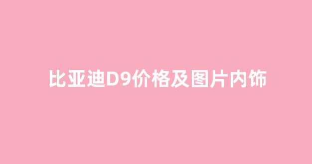 比亚迪D9价格及图片内饰(比亚迪d9)_https://www.taocizhiliang.com_装修公司_第1张