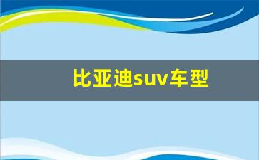 比亚迪suv车型_https://www.jumanxin.com_上交所_第1张