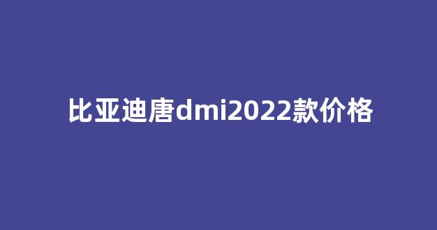 比亚迪唐dmi2022款价格(比亚迪唐dmi报价)_https://www.wguangz.com_大商所_第1张