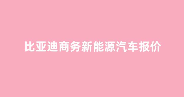 比亚迪商务新能源汽车报价(比亚迪商务汽车)_https://www.hhem8.com_北交所_第1张