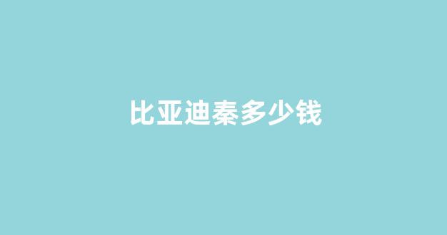 比亚迪秦多少钱(电车比亚迪秦多少钱)_https://www.dcjwmf.com_上期能源_第1张