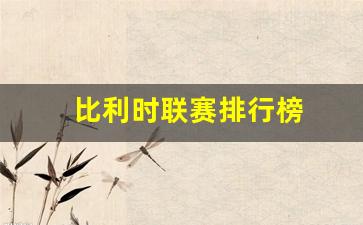 比利时联赛排行榜-比利时联赛ds