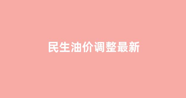 民生价格_民生油价调整最新