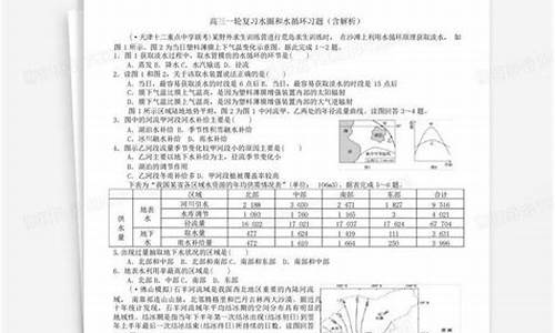 水圈示意图,水圈高考模型