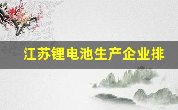 江苏锂电池生产企业排名前十(江苏省锂电池生产厂家)_https://www.lclxwz.com_广期所_第1张
