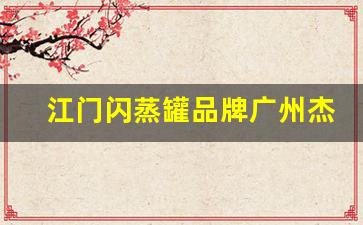 江门闪蒸罐品牌广州杰新科技有限公司