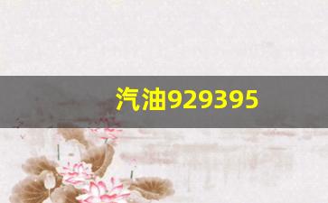 汽油929598是什么意思_汽油9293