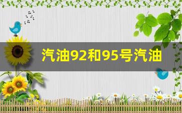 汽油92和95号汽油价-92汽油和95汽油油价对比