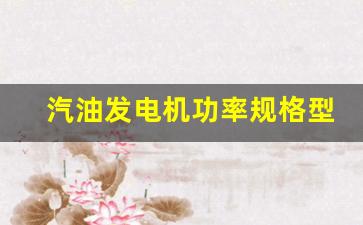 汽油发电机功率规格型号_汽油发电机功率规